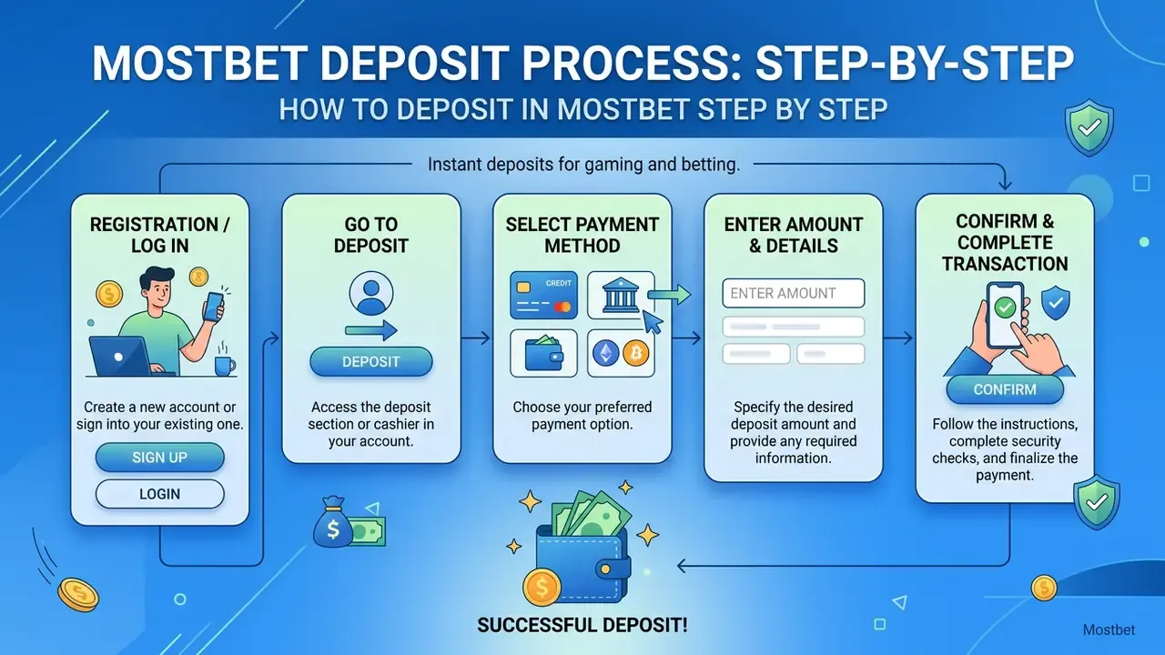 how to deposit in mostbet step by step