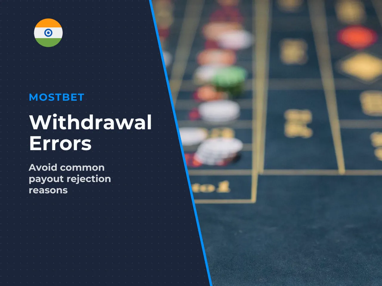 Common Withdrawal Errors and Red Flags. Understanding the most frequent reasons for rejected payouts helps you avoid unnecessary delays. Below are the top causes of failed Mostbet withdrawals: - **Unm