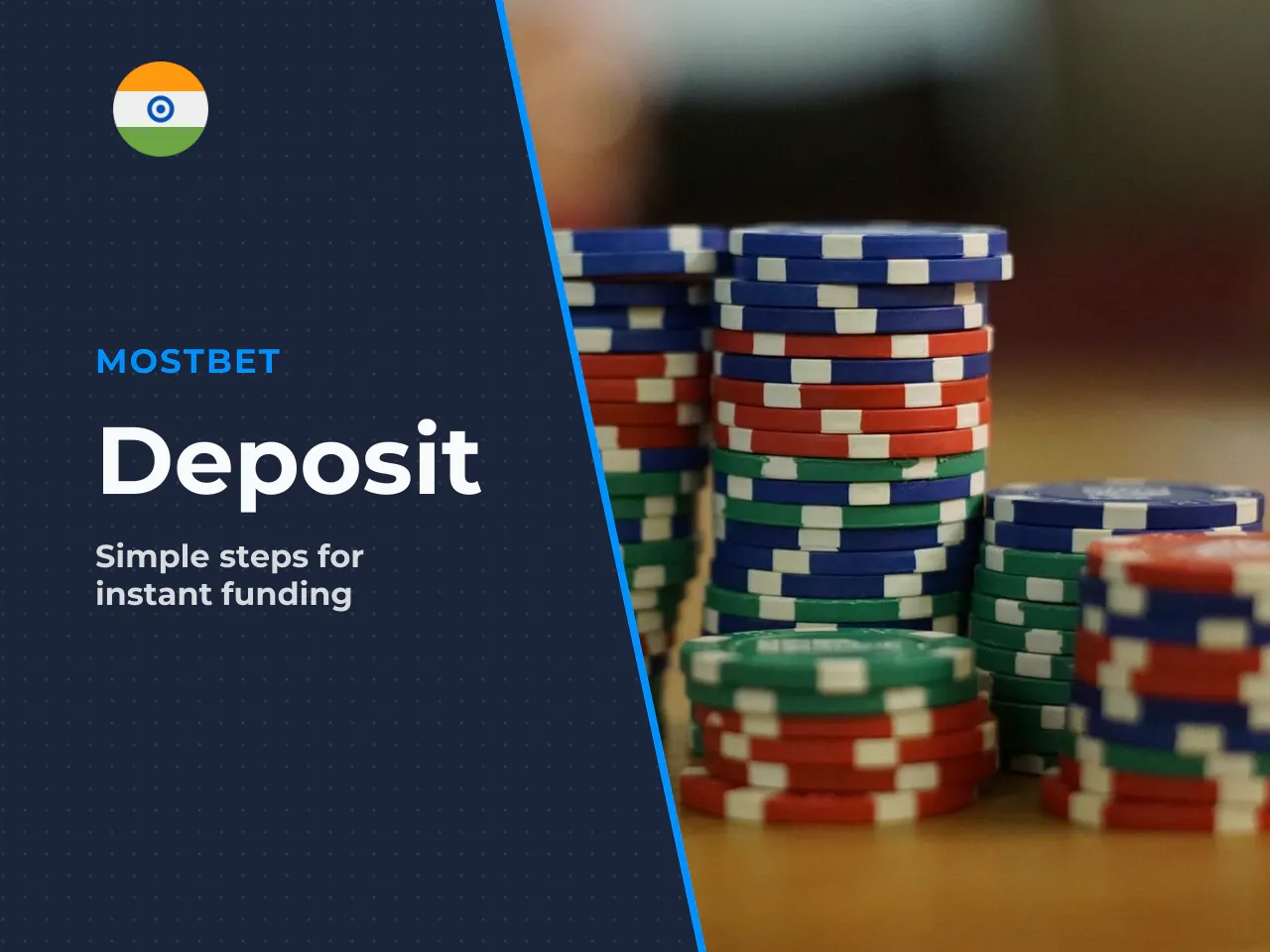 1. **Log in** to your account on the official Mostbet website or application. 2. **Open the cashier** by tapping the dedicated deposit button in the top menu. 3. **Select your currency.** Indian playe